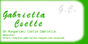 gabriella cselle business card